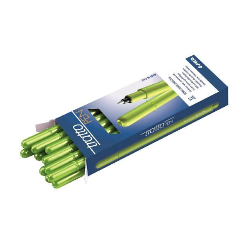 FILA TRATTO PEN PENNA PUNTA IN FIBRA 0.5 mm COLORE VERDE PRIMAVERA CONF. 12 Pz.
